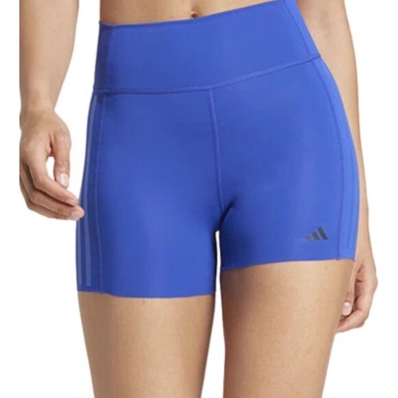 adidas Women's Training Optime 4-Inch Raw-Cut-Hem Tight Shorts SZ S - Picture 1 of 2